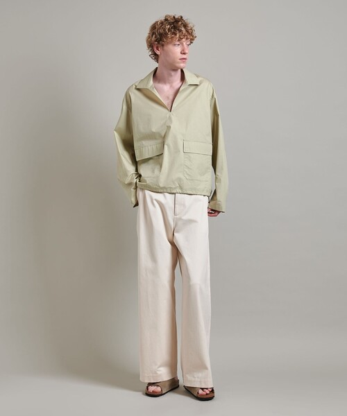 LOEFF(ロエフ)の「<LOEFF>コットン ツイル スキッパー シャツ UNISEX(シャツ/ブラウス・レディース・クリーム/ネイビー・0/1/2)」の8枚目の写真