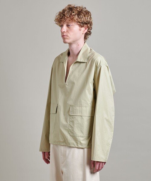LOEFF(ロエフ)の「<LOEFF>コットン ツイル スキッパー シャツ UNISEX(シャツ/ブラウス・レディース・クリーム/ネイビー・0/1/2)」の3枚目の写真