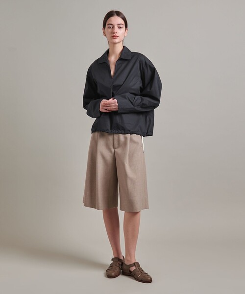 LOEFF コットンブロード　スキッパーシャツ セール】＜LOEFF＞コットン ツイル スキッパー シャツ UNISEX