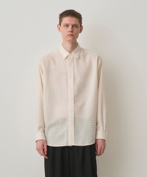 Juha(ユハ)の「FUZZY SHEER L/S SHIRT(シャツ/ブラウス・メンズ・ホワイト/ブラック・3/4)」の2枚目の写真