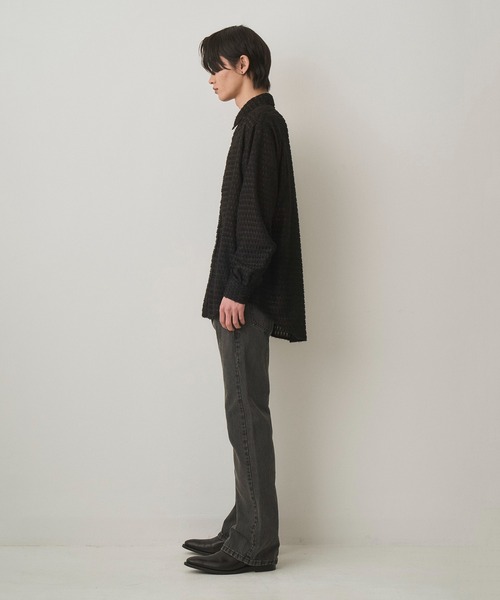Juha(ユハ)の「FUZZY SHEER L/S SHIRT(シャツ/ブラウス・メンズ・ホワイト/ブラック・3/4)」の7枚目の写真