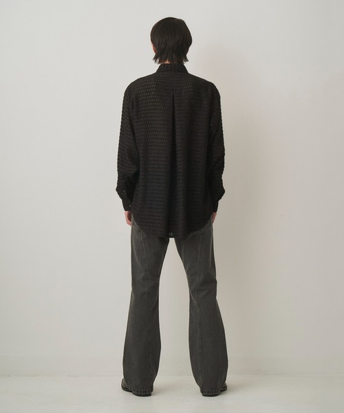 Juha(ユハ)の「FUZZY SHEER L/S SHIRT(シャツ/ブラウス・メンズ・ホワイト/ブラック・3/4)」の8枚目の写真