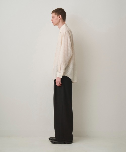 Juha(ユハ)の「FUZZY SHEER L/S SHIRT(シャツ/ブラウス・メンズ・ホワイト/ブラック・3/4)」の10枚目の写真