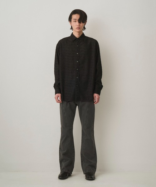 Juha(ユハ)の「FUZZY SHEER L/S SHIRT(シャツ/ブラウス・メンズ・ホワイト/ブラック・3/4)」の6枚目の写真