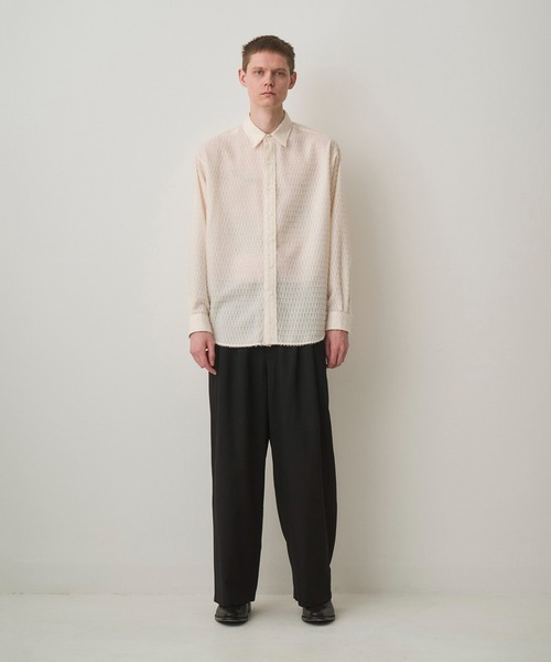 Juha(ユハ)の「FUZZY SHEER L/S SHIRT(シャツ/ブラウス・メンズ・ホワイト/ブラック・3/4)」の9枚目の写真