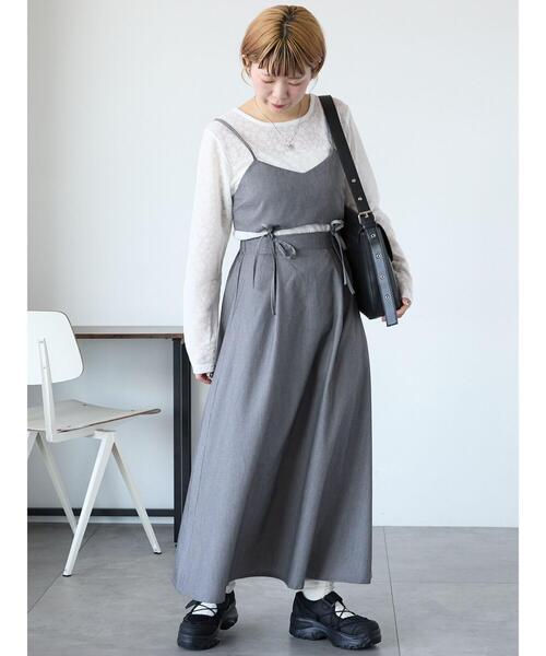 ehka sopo（エヘカソポ）の「セパレートキャミワンピース（ワンピース・レディース・ベージュ/モカ/グレー・F）」の2枚目の写真