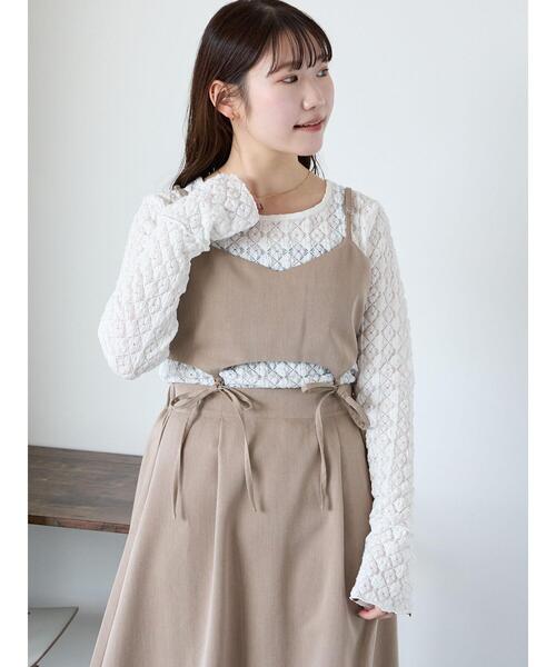 ehka sopo（エヘカソポ）の「セパレートキャミワンピース（ワンピース・レディース・ベージュ/モカ/グレー・F）」の9枚目の写真