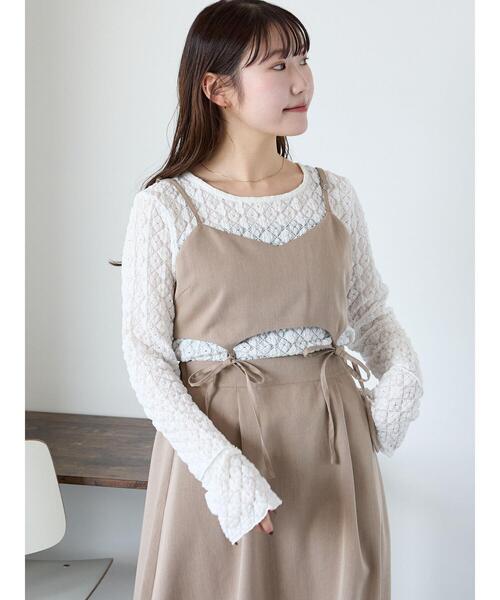 ehka sopo（エヘカソポ）の「セパレートキャミワンピース（ワンピース・レディース・ベージュ/モカ/グレー・F）」の10枚目の写真