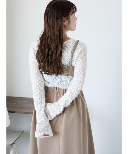 ehka sopo（エヘカソポ）の「セパレートキャミワンピース（ワンピース・レディース・ベージュ/モカ/グレー・F）」の12枚目の写真