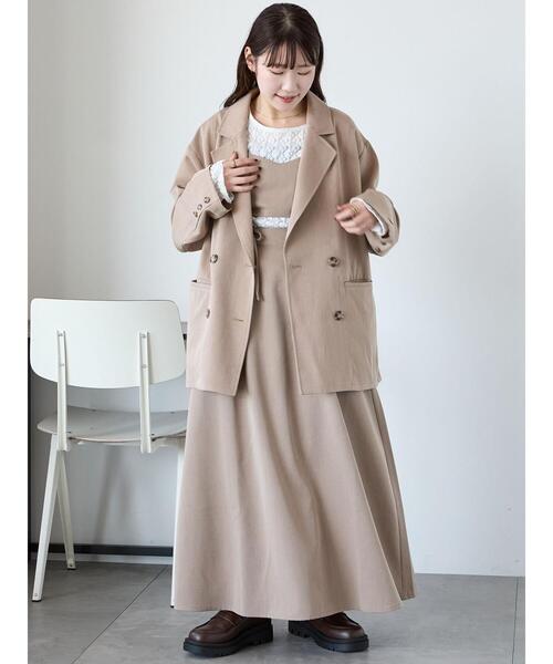 ehka sopo（エヘカソポ）の「セパレートキャミワンピース（ワンピース・レディース・ベージュ/モカ/グレー・F）」の18枚目の写真