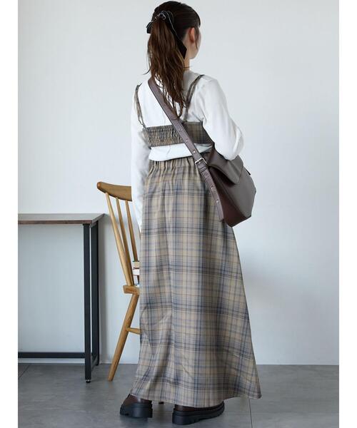 ehka sopo（エヘカソポ）の「セパレートキャミワンピース（ワンピース・レディース・ベージュ/モカ/グレー・F）」の22枚目の写真