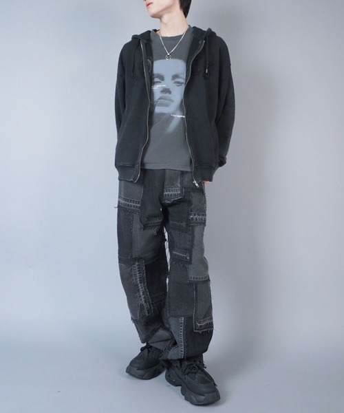 SPINNS（スピンズ）の「ヴィンテージライクピグメントノースリーブTシャツ/ガールプリント（Tシャツ/カットソー・メンズ・ブラック/カーキ・ONESIZE）」の10枚目の写真