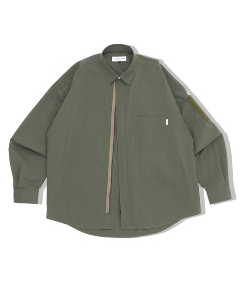 elephant TRIBAL fabrics（エレファントトライバルファブリックス）の「elephant TRIBAL fabrics Modern Military Zip Shirt（シャツ/ブラウス・メンズ・カーキ/グレー・FREE）」の2枚目の写真