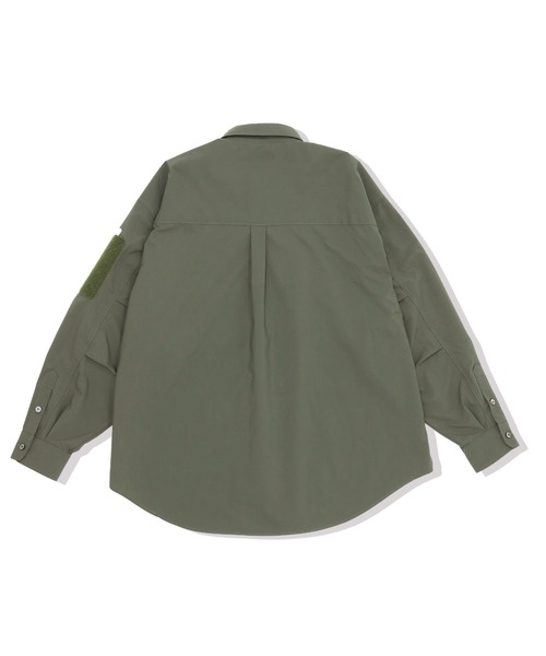 elephant TRIBAL fabrics（エレファントトライバルファブリックス）の「elephant TRIBAL fabrics Modern Military Zip Shirt（シャツ/ブラウス・メンズ・カーキ/グレー・FREE）」の10枚目の写真