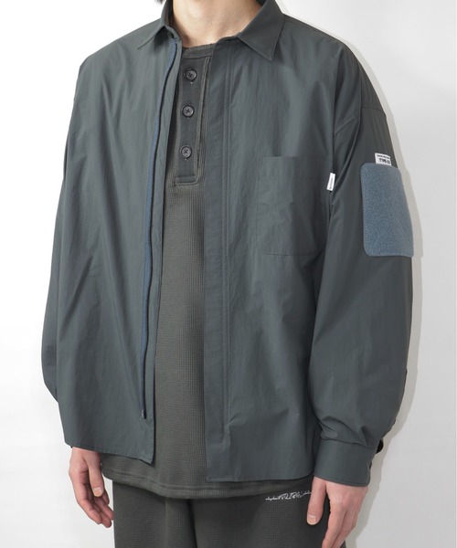 elephant TRIBAL fabrics（エレファントトライバルファブリックス）の「elephant TRIBAL fabrics Modern Military Zip Shirt（シャツ/ブラウス・メンズ・カーキ/グレー・FREE）」の7枚目の写真