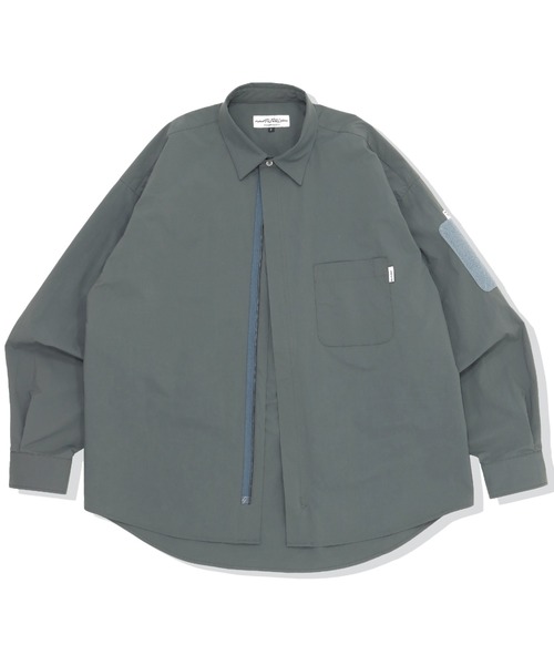 elephant TRIBAL fabrics（エレファントトライバルファブリックス）の「elephant TRIBAL fabrics Modern Military Zip Shirt（シャツ/ブラウス・メンズ・カーキ/グレー・FREE）」の5枚目の写真