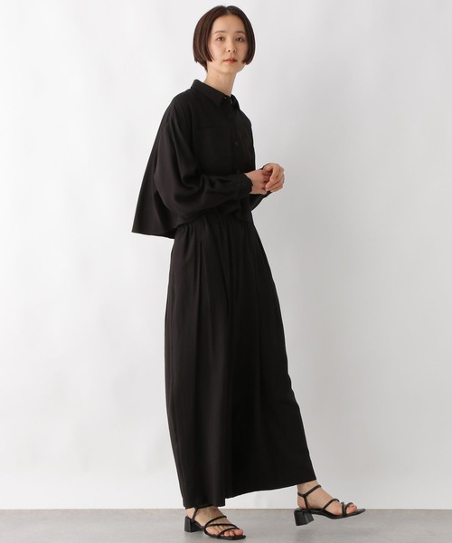 LEPSIM（レプシィム）の「シャツ＊タックワイドパンツ《2点セット》　320858（その他パンツ・レディース・チャコールグレー/ブラック・FREE）」の11枚目の写真