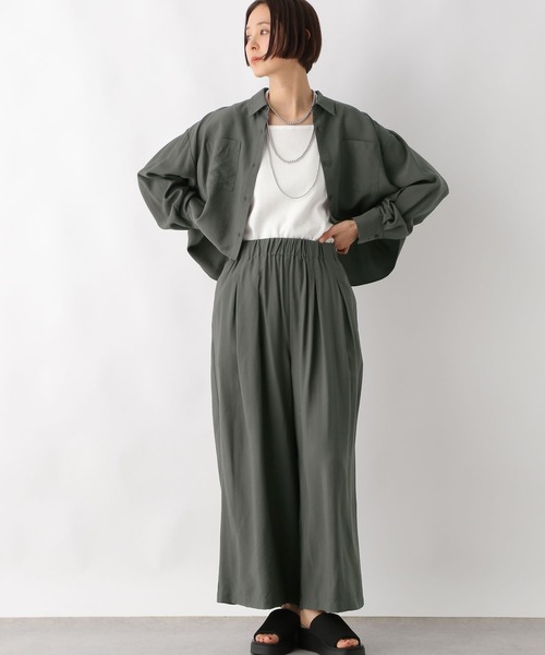 LEPSIM（レプシィム）の「シャツ＊タックワイドパンツ《2点セット》　320858（その他パンツ・レディース・チャコールグレー/ブラック・FREE）」の13枚目の写真