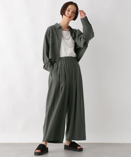 LEPSIM（レプシィム）の「シャツ＊タックワイドパンツ《2点セット》　320858（その他パンツ・レディース・チャコールグレー/ブラック・FREE）」の18枚目の写真