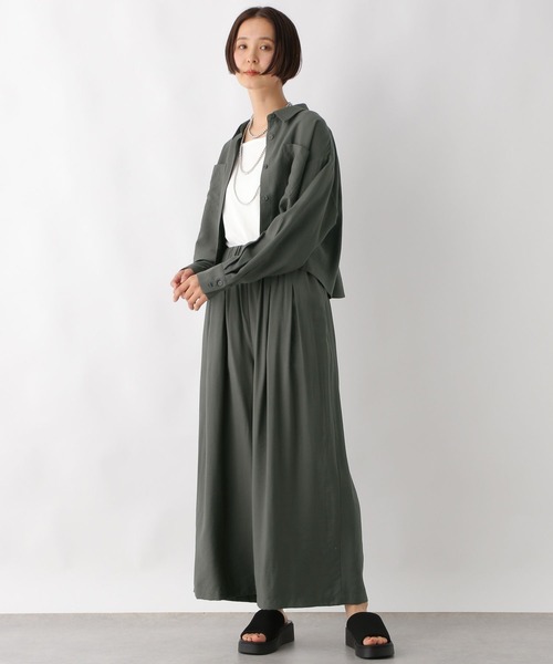 LEPSIM（レプシィム）の「シャツ＊タックワイドパンツ《2点セット》　320858（その他パンツ・レディース・チャコールグレー/ブラック・FREE）」の19枚目の写真