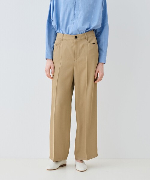 GALERIE VIE(ギャルリー ヴィー)の「シルキートリコチン ストレートパンツ(その他パンツ・レディース・ベージュ/チャコールグレー・36/34/32)」の4枚目の写真