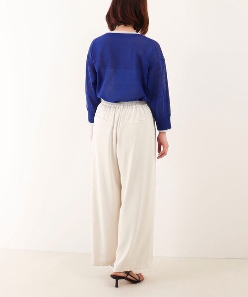 MICO COULIER（ミコクリエ）の「タックワイドパンツ（その他パンツ・レディース・ネイビー/オフホワイト・36/38）」の5枚目の写真