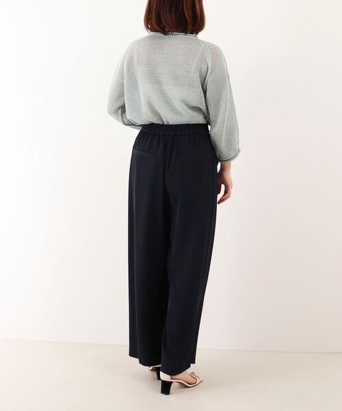 MICO COULIER（ミコクリエ）の「タックワイドパンツ（その他パンツ・レディース・ネイビー/オフホワイト・36/38）」の8枚目の写真