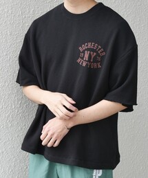 SHIPS any | SHIPS any: ドライタッチ 吊り裏毛 ヴィンテージライク カレッジ スウェット Tシャツ◇(Tシャツ/カットソー)