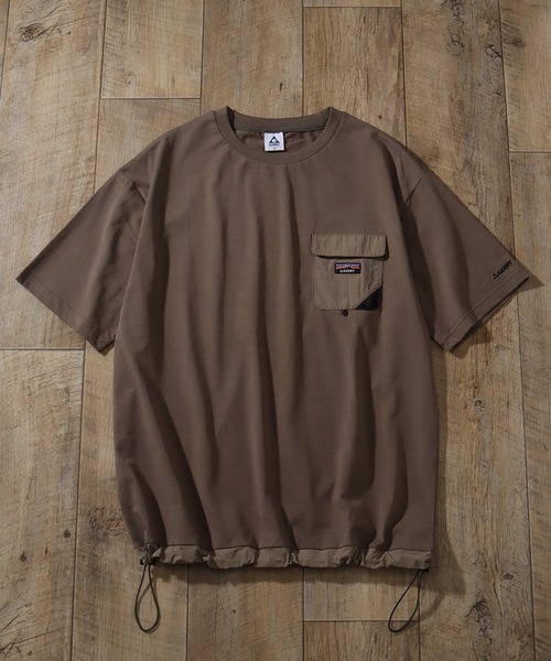 GERRY（ジェリー）の「【GERRY/ジェリー】冷感天竺 ナイロンポケット付半袖Tシャツ（Tシャツ/カットソー・メンズ・チャコールグレー/カーキ/アイボリー/ライトグレー/ブラック・LL/M/L）」の5枚目の写真