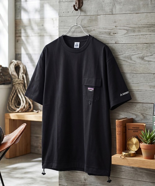 GERRY（ジェリー）の「【GERRY/ジェリー】冷感天竺 ナイロンポケット付半袖Tシャツ（Tシャツ/カットソー・メンズ・チャコールグレー/カーキ/アイボリー/ライトグレー/ブラック・LL/M/L）」の3枚目の写真