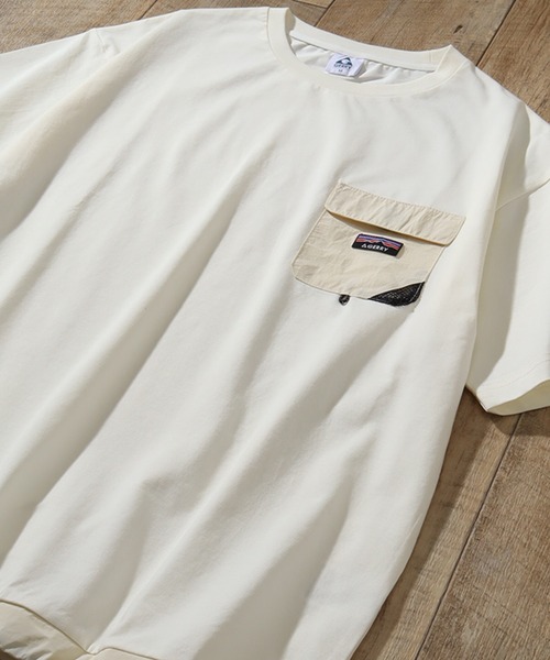 GERRY（ジェリー）の「【GERRY/ジェリー】冷感天竺 ナイロンポケット付半袖Tシャツ（Tシャツ/カットソー・メンズ・チャコールグレー/カーキ/アイボリー/ライトグレー/ブラック・LL/M/L）」の16枚目の写真