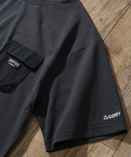 GERRY（ジェリー）の「【GERRY/ジェリー】冷感天竺 ナイロンポケット付半袖Tシャツ（Tシャツ/カットソー・メンズ・チャコールグレー/カーキ/アイボリー/ライトグレー/ブラック・LL/M/L）」の9枚目の写真