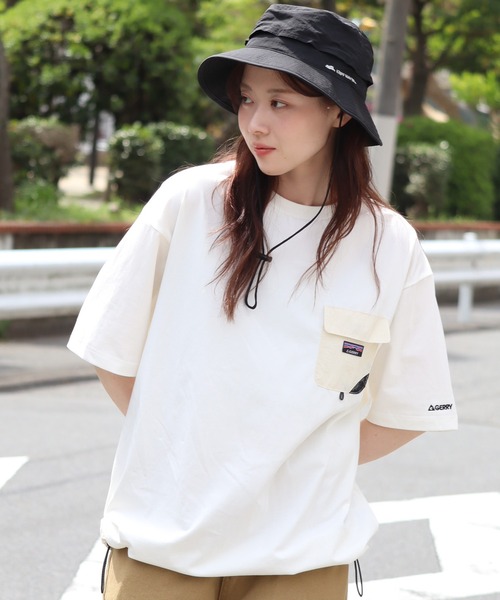 GERRY（ジェリー）の「【GERRY/ジェリー】冷感天竺 ナイロンポケット付半袖Tシャツ（Tシャツ/カットソー・メンズ・チャコールグレー/カーキ/アイボリー/ライトグレー/ブラック・LL/M/L）」の22枚目の写真