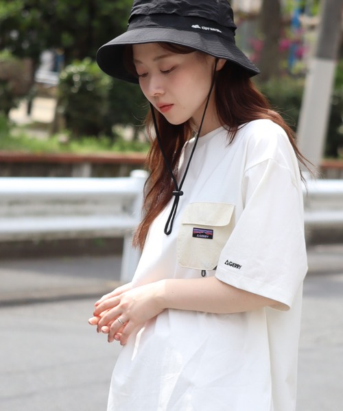 GERRY（ジェリー）の「【GERRY/ジェリー】冷感天竺 ナイロンポケット付半袖Tシャツ（Tシャツ/カットソー・メンズ・チャコールグレー/カーキ/アイボリー/ライトグレー/ブラック・LL/M/L）」の21枚目の写真