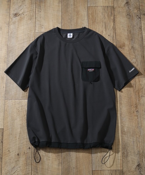 GERRY（ジェリー）の「【GERRY/ジェリー】冷感天竺 ナイロンポケット付半袖Tシャツ（Tシャツ/カットソー・メンズ・チャコールグレー/カーキ/アイボリー/ライトグレー/ブラック・LL/M/L）」の20枚目の写真