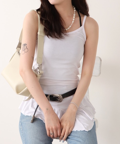 セール】Asymmetrical Frilled Camisole / アシンメトリーフリル