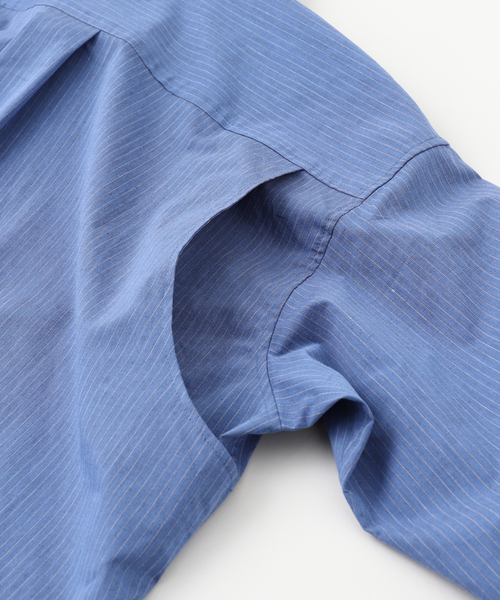 MATSUFUJI（マツフジ）の「MATSUFUJI / マツフジ PINSTRIPE UTILITY SHIRT M251-0301（シャツ/ブラウス・メンズ・ブルー・3）」の3枚目の写真