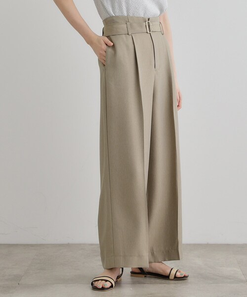 grove（グローブ）の「デニムライクベルト付きワイドパンツ（その他パンツ・レディース・カーキ/ネイビー/ライトグレー・03/02/01/04/05）」の7枚目の写真