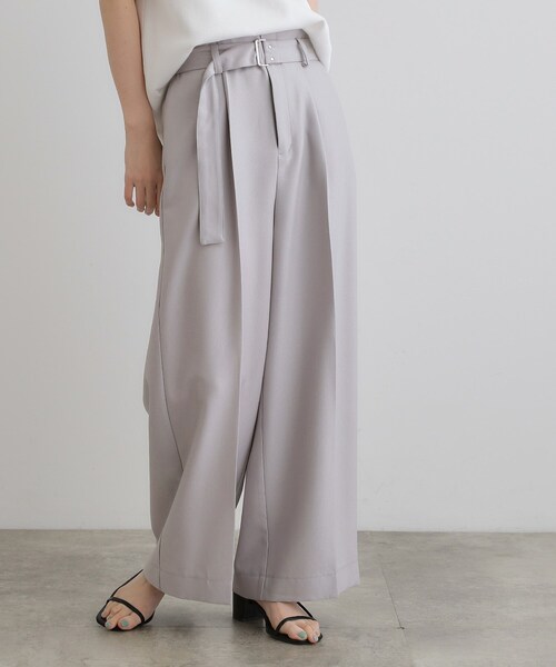 grove（グローブ）の「デニムライクベルト付きワイドパンツ（その他パンツ・レディース・カーキ/ネイビー/ライトグレー・03/02/01/04/05）」の16枚目の写真