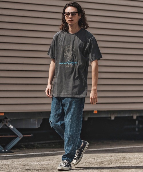 CAMBIO(カンビオ)の「mt9730- ピグメントTシャツ_Jesus(Tシャツ/カットソー・メンズ・アイボリー/ブラック系その他/イエロー系その他・S/M/L/XL)」の13枚目の写真