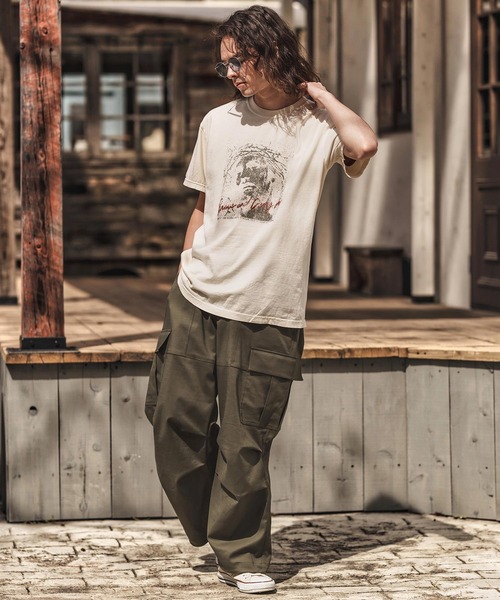 CAMBIO(カンビオ)の「mt9730- ピグメントTシャツ_Jesus(Tシャツ/カットソー・メンズ・アイボリー/ブラック系その他/イエロー系その他・S/M/L/XL)」の19枚目の写真