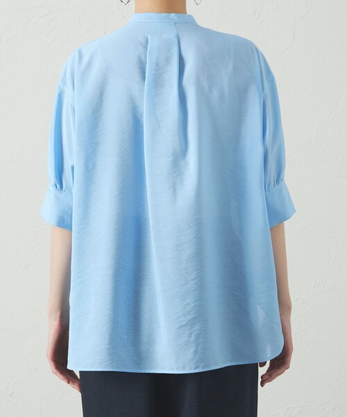 CAST:(キャストコロン)の「【オンでもオフでも活躍】レイヤードショートスリーブブラウス(シャツ/ブラウス・レディース・ホワイト/ネイビー/ブルー系その他2・S/M)」の9枚目の写真