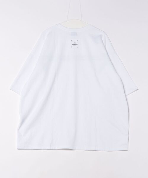 a.p.o.v.(エーピーオービー)の「a.p.o.v. ハンドペイントテイストラインスーパーオーバーサイズTシャツ(Tシャツ/カットソー・メンズ・ホワイト/ブラック・ONESIZE)」の3枚目の写真
