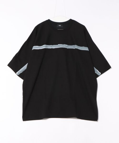 a.p.o.v.(エーピーオービー)の「a.p.o.v. ハンドペイントテイストラインスーパーオーバーサイズTシャツ(Tシャツ/カットソー・メンズ・ホワイト/ブラック・ONESIZE)」の10枚目の写真