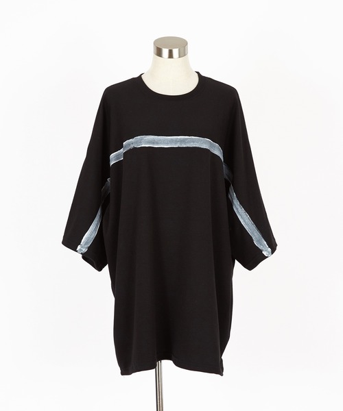 a.p.o.v.(エーピーオービー)の「a.p.o.v. ハンドペイントテイストラインスーパーオーバーサイズTシャツ(Tシャツ/カットソー・メンズ・ホワイト/ブラック・ONESIZE)」の15枚目の写真