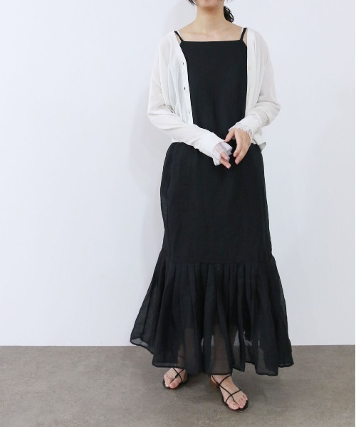 Marilyn Moon（マリリンムーン）の「ハイツイストコットンシアーチュールドカーディガン（カーディガン/ボレロ・レディース・オフホワイト/ブルー/ブラック/アイボリー・FREE）」の8枚目の写真