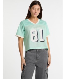GUESS JEANS Ss V Neck 81 Boxy Tee 半袖 Tシャツ レディース