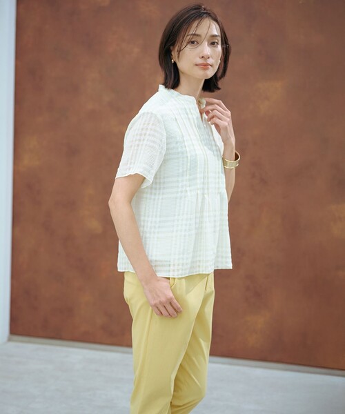 J.PRESS Ladies(J.プレス レディス)の「【洗える】セルロースリネンストレッチ テーパード パンツ(その他パンツ・レディース・ライトグレー系/オレンジ系/ベージュ系/グレー系・XXS/XS/S)」の7枚目の写真