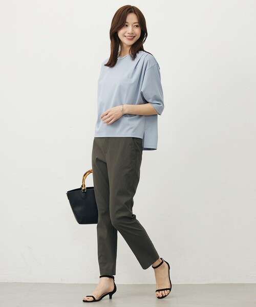 J.PRESS Ladies(J.プレス レディス)の「【洗える】セルロースリネンストレッチ テーパード パンツ(その他パンツ・レディース・ライトグレー系/オレンジ系/ベージュ系/グレー系・XXS/XS/S)」の14枚目の写真