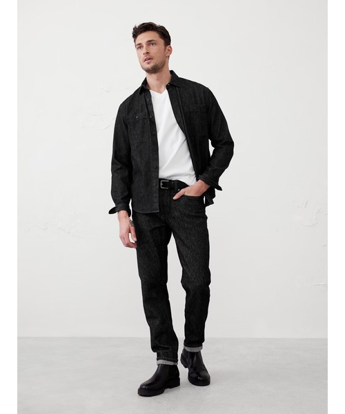 BANANA REPUBLIC FACTORY STORE(バナナリパブリック ファクトリーストア)の「BANANA REPUBLIC FACTORY STORE Luxe Touch VネックTシャツ(Tシャツ/カットソー・メンズ・ブラック/ホワイト・M/L/XL/S)」の5枚目の写真